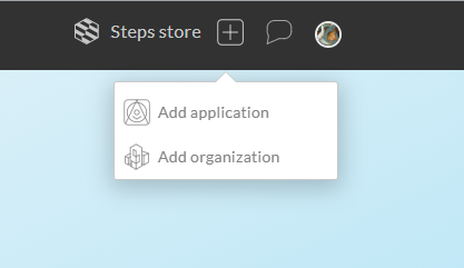 Use this button to add a new application